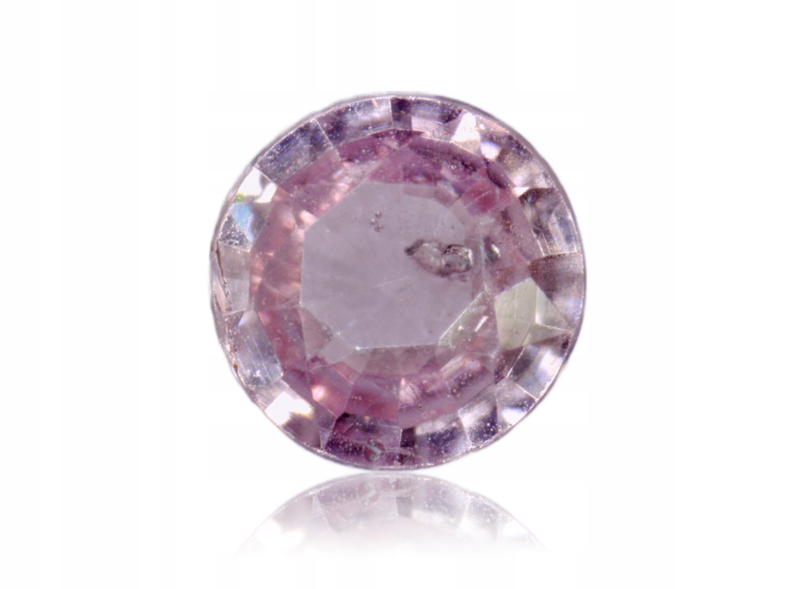 Safír 0.09ct Růžový Kulatý eCertifikát Wbd