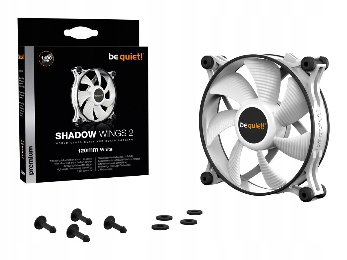 Wentylator 12cm 120mm bequiet Shadow Wings 2 white