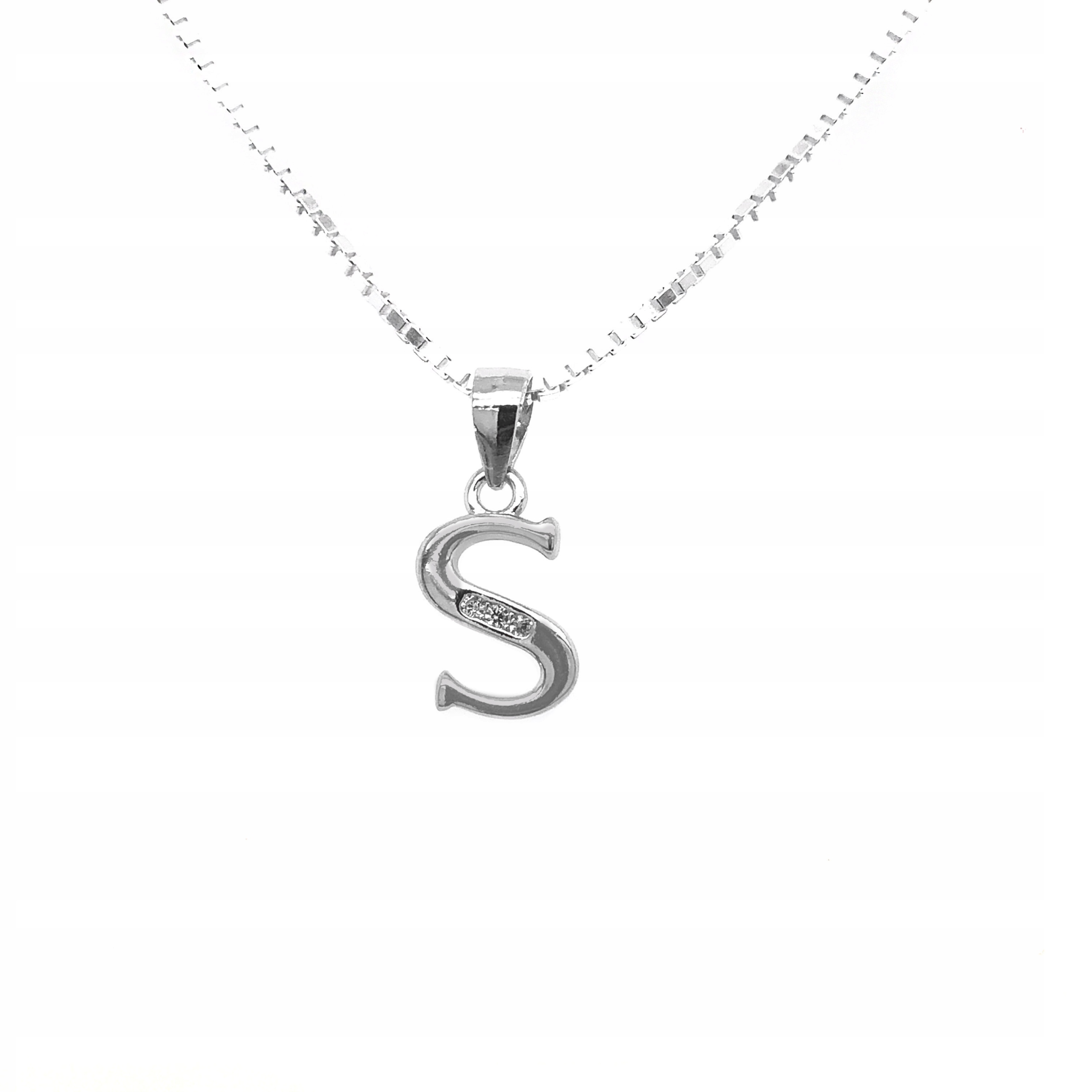

Literka srebrna "s" wisior