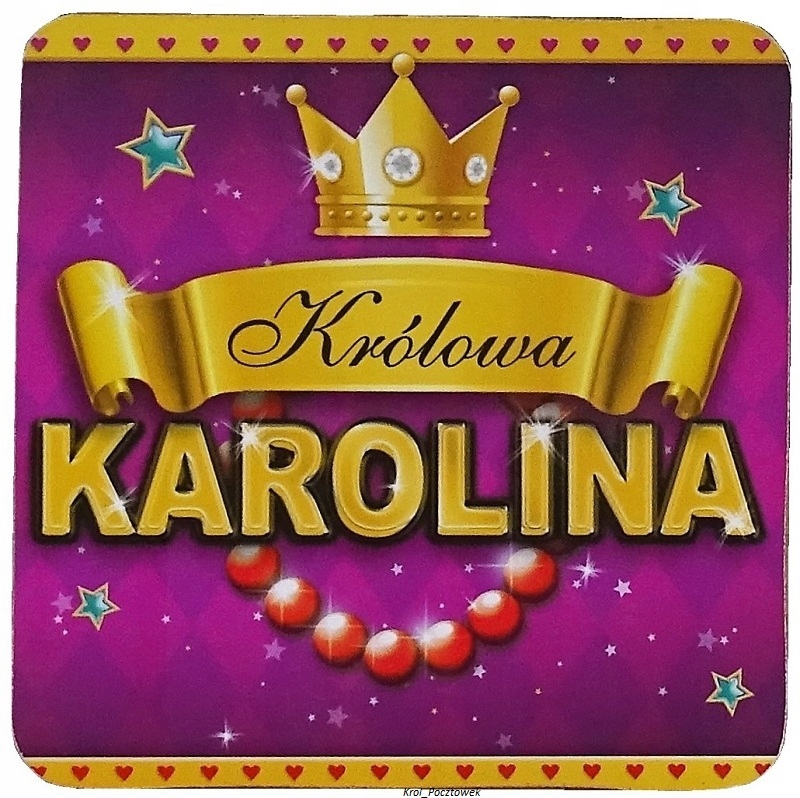 

Podkładka z imieniem pod kubek Karolina