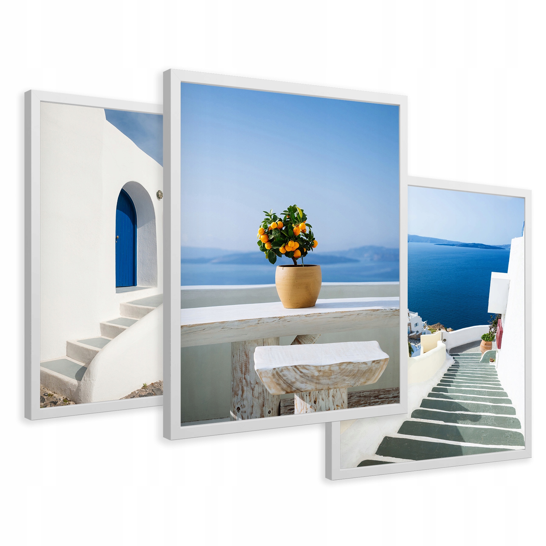 

Obrazy w ramie santorini morze białe domki 43x99