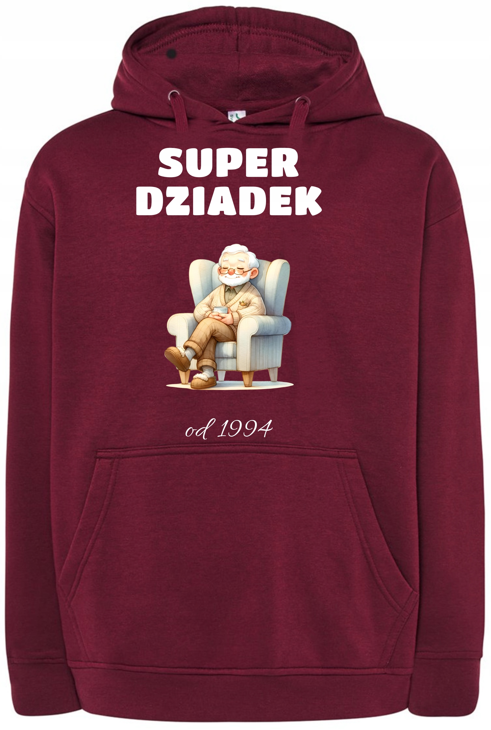 Mikina s kapucí pro dědečka Skvělý Děda Rok narození M