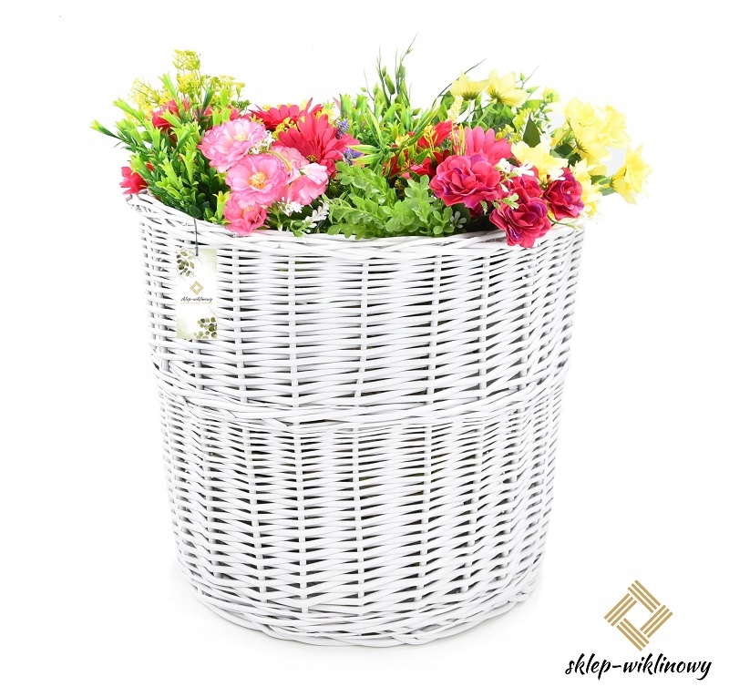 Velký proutěný květináč do zahrady Kryt na terasu Květináč z proutí Ø 47 cm