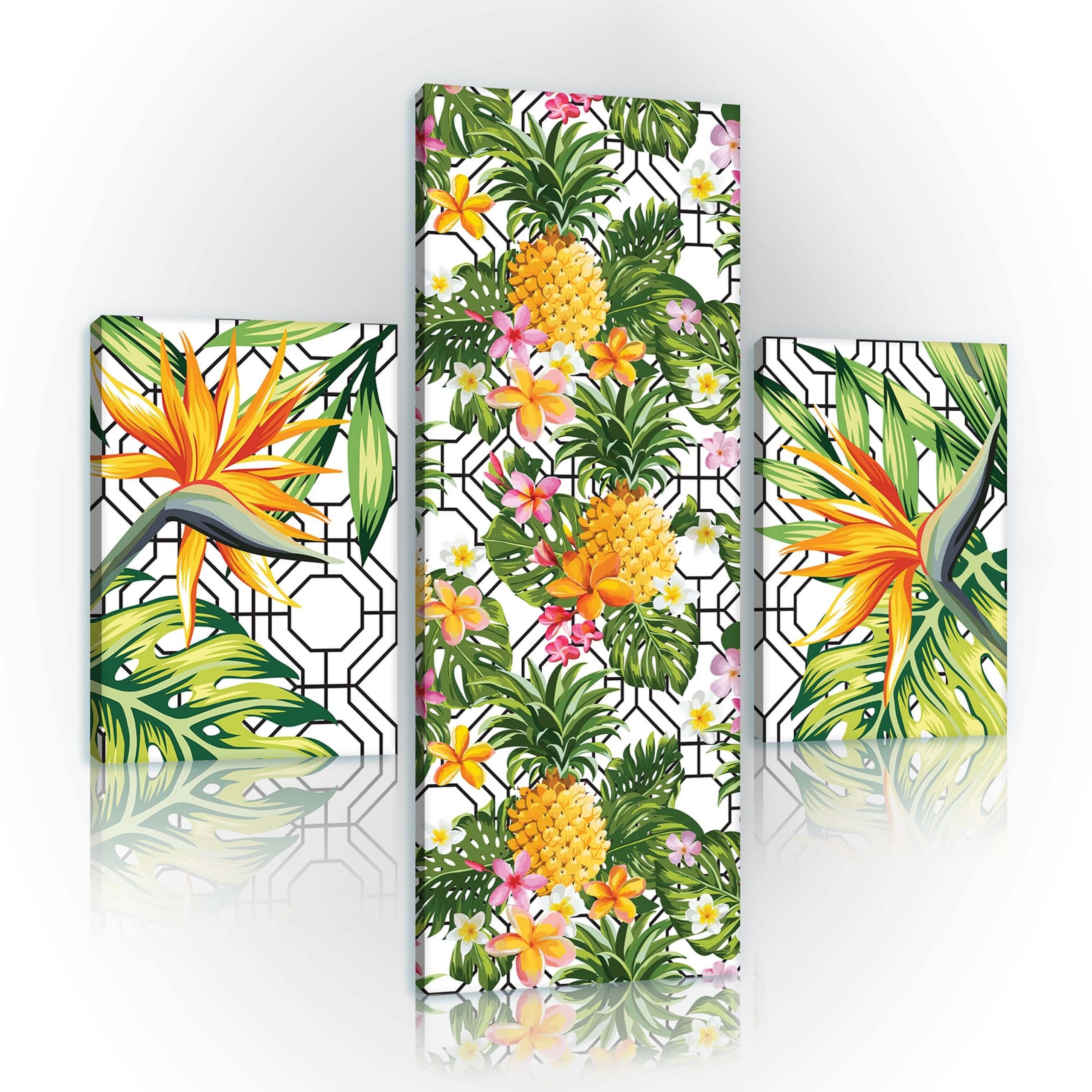 Obraz 80x80 Tropy exotika léto slunce ráj příroda rostliny květiny vzor