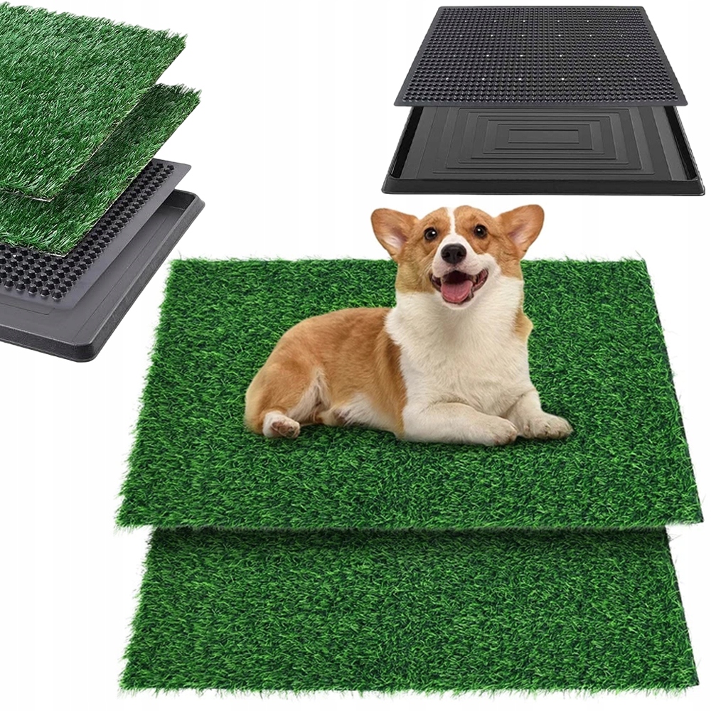 Levně Záchody S Trávou Pro Psy, Odolná Umělá Tráva 76X51 CM Pro Psy, 3-VRSTVÉ