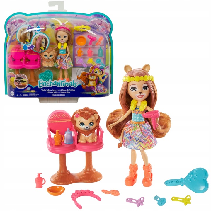 

Enchantimals Salonik urody lalka Lacey Lion Lew