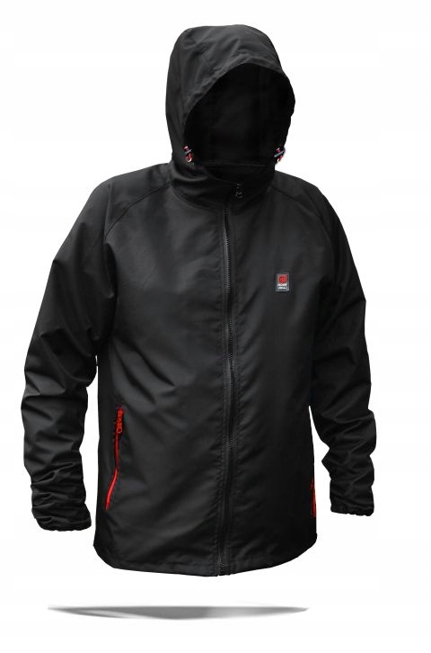 Bunda Double Lehká Větrovka kapuce kapsy zip reflexní L