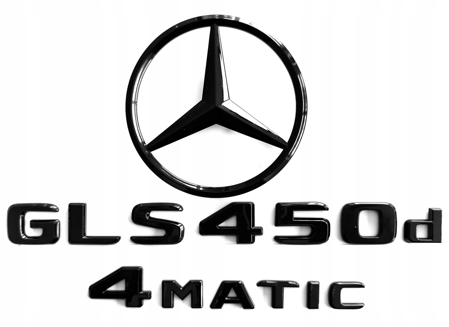 Mercedes Gls 450d GLS450d 4MATIC emblém znak logo čierna