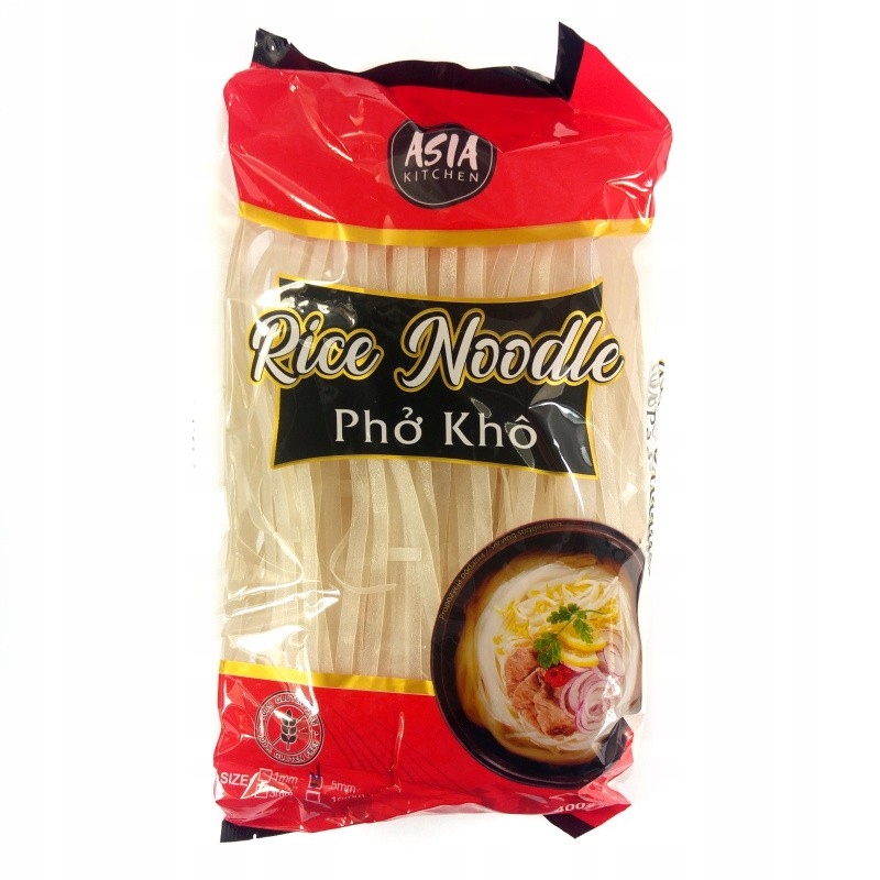 

Makaron ryżowy 5mm, Asia Kitchen 400g bez glutenu