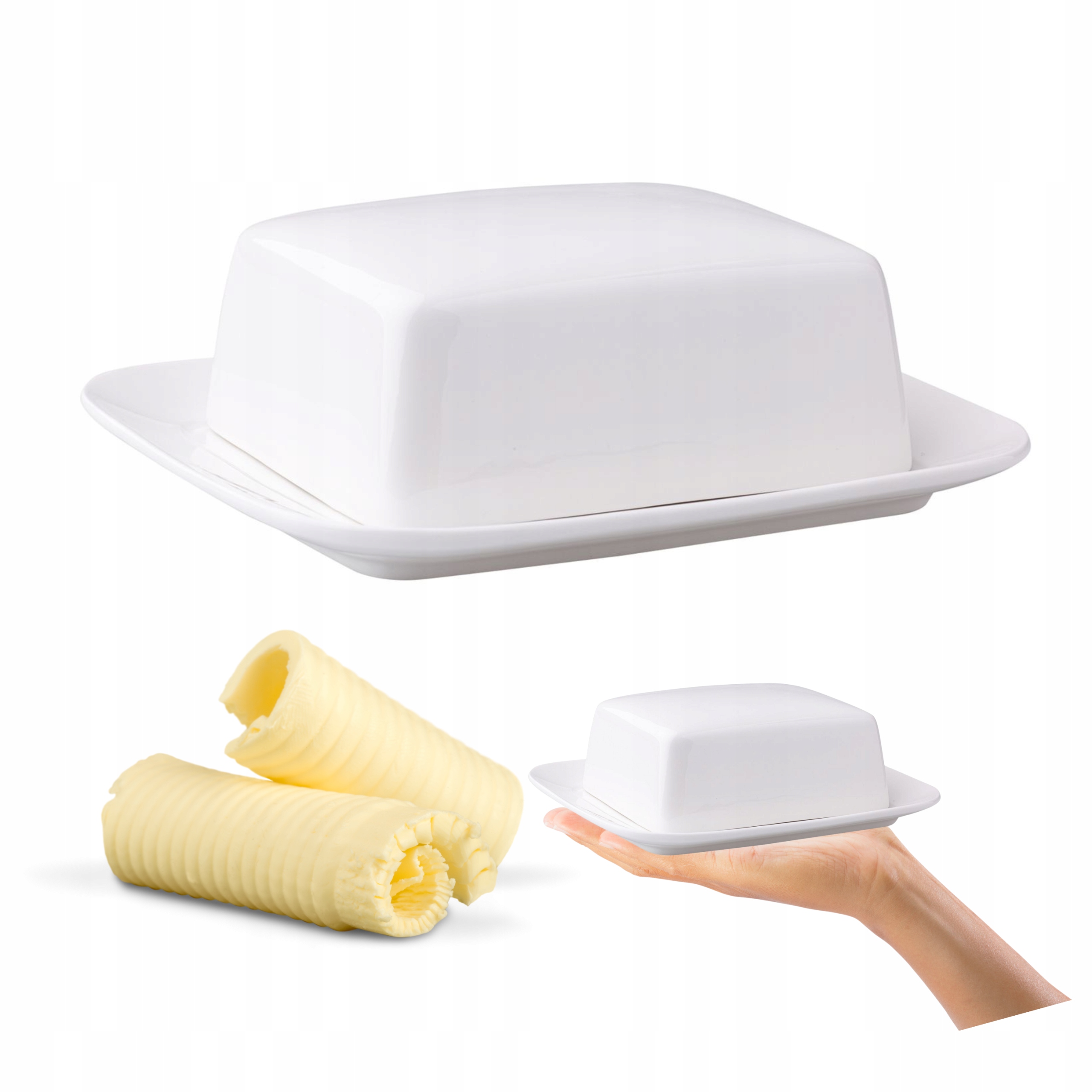 Máslová Máslenka S Víkem, Porcelánová Nádoba Na Máslo Ambition