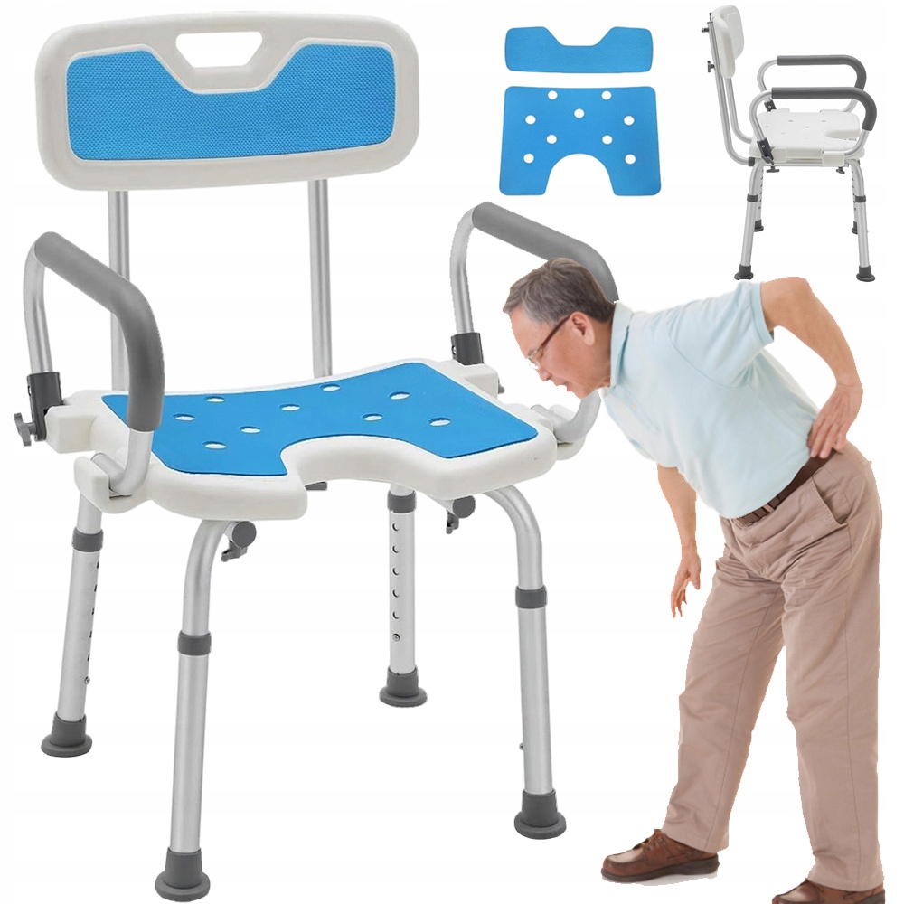 Krzesło Pod Prysznic Z Oparciem Siedzisko Przysznicowe Taboret Pod Prysznic