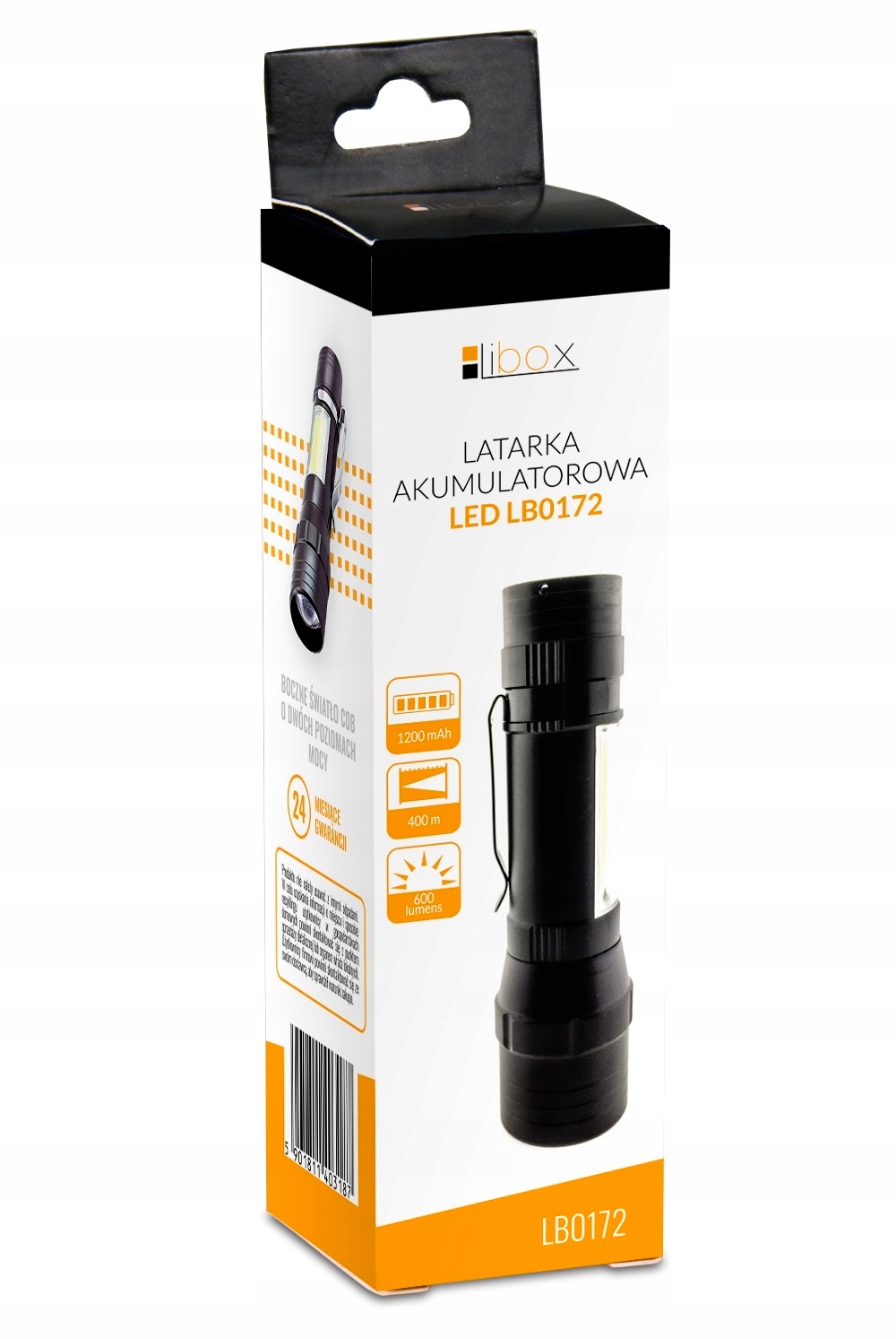 LATARKA TAKTYCZNA LED COB ZOOM XML T6 USB AKU USB Materiał aluminium