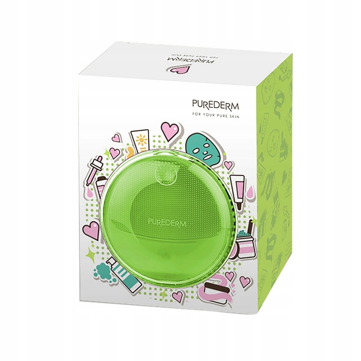 Korea Purederm Silikonový sonický kartáček na obličej Green Usb