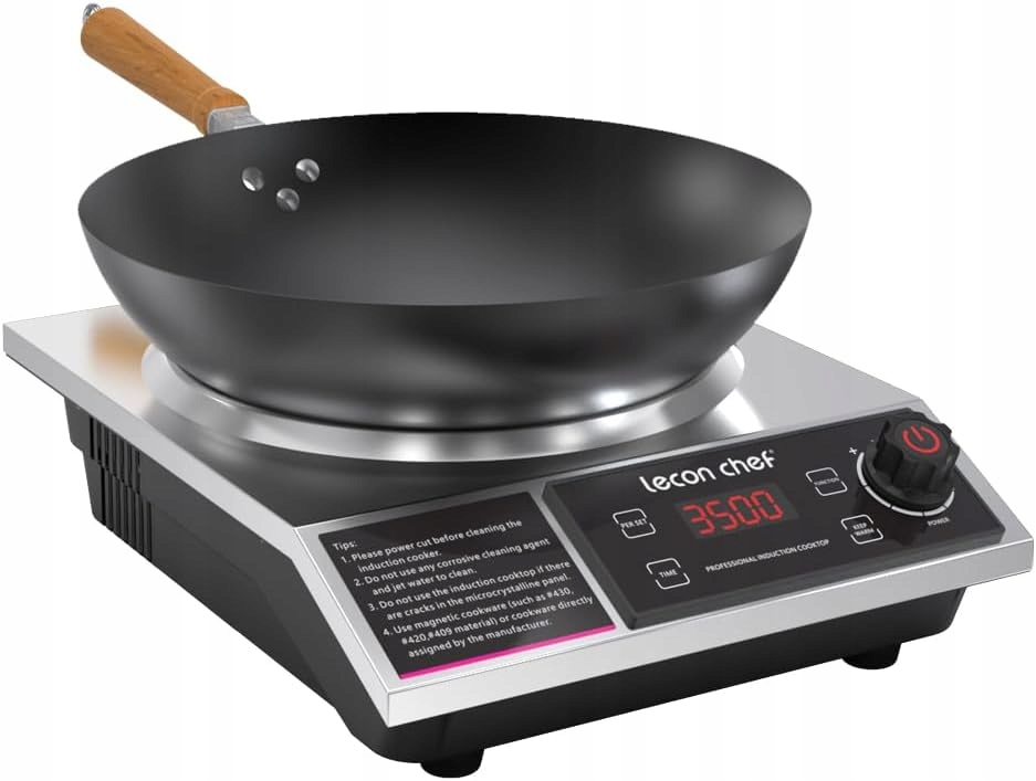 Indukční varná deska s wokem 3500 W, jedna varná deska, časovač 11 60 kg