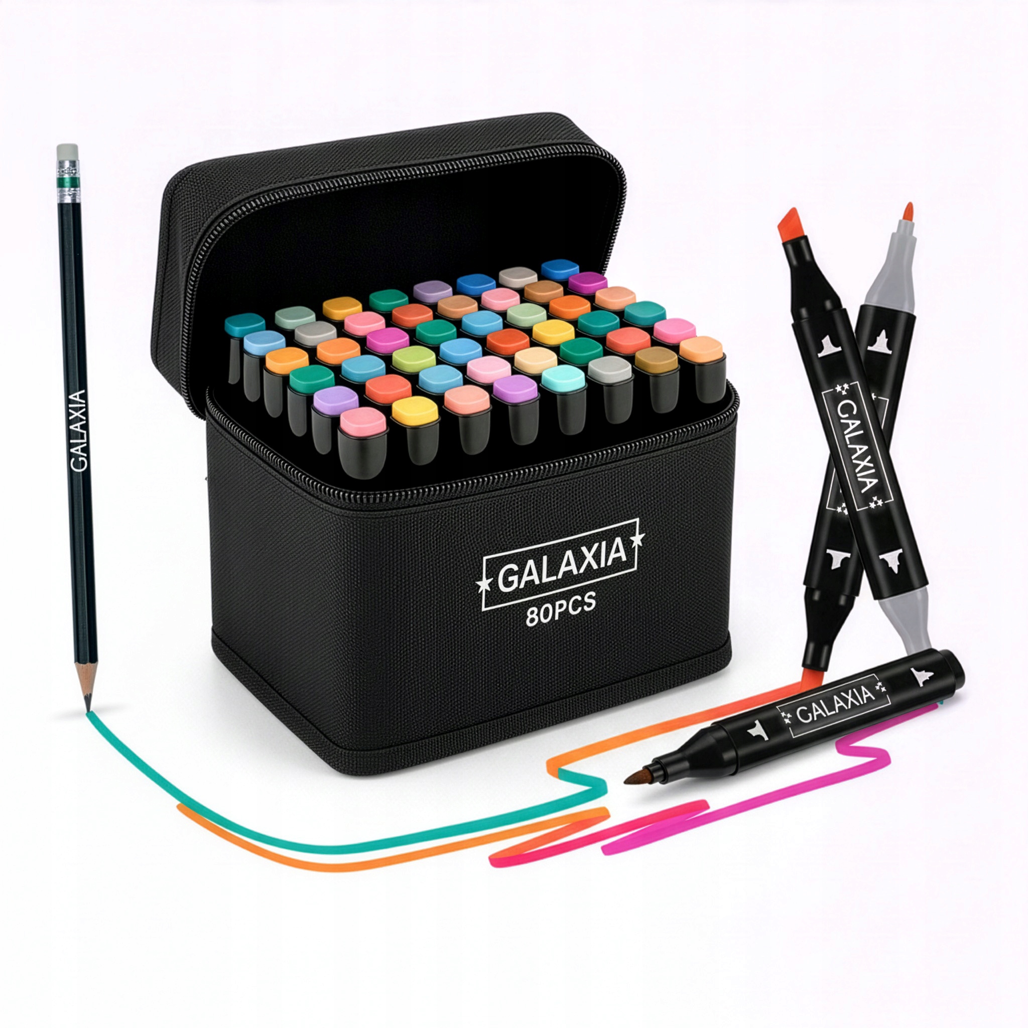 Спиртовые маркеры 80 шт фломастеры маркеры двусторонние маркеры Pro сумка