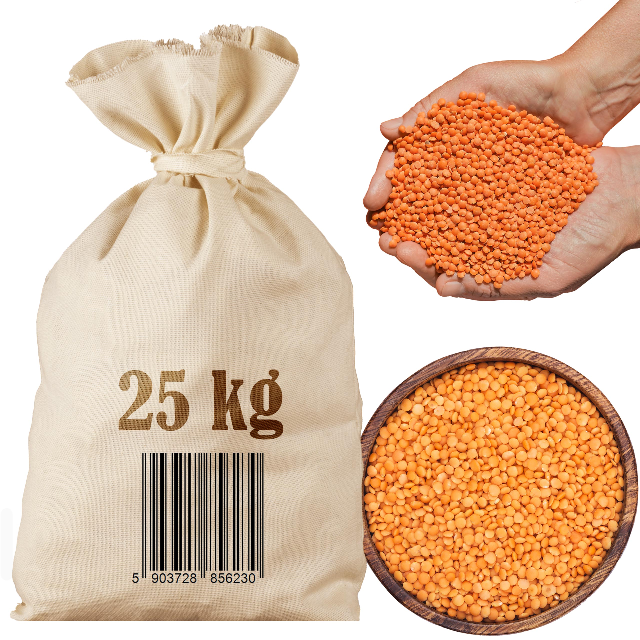 Červená čočka 25kg Přírodní kvalitní sáček