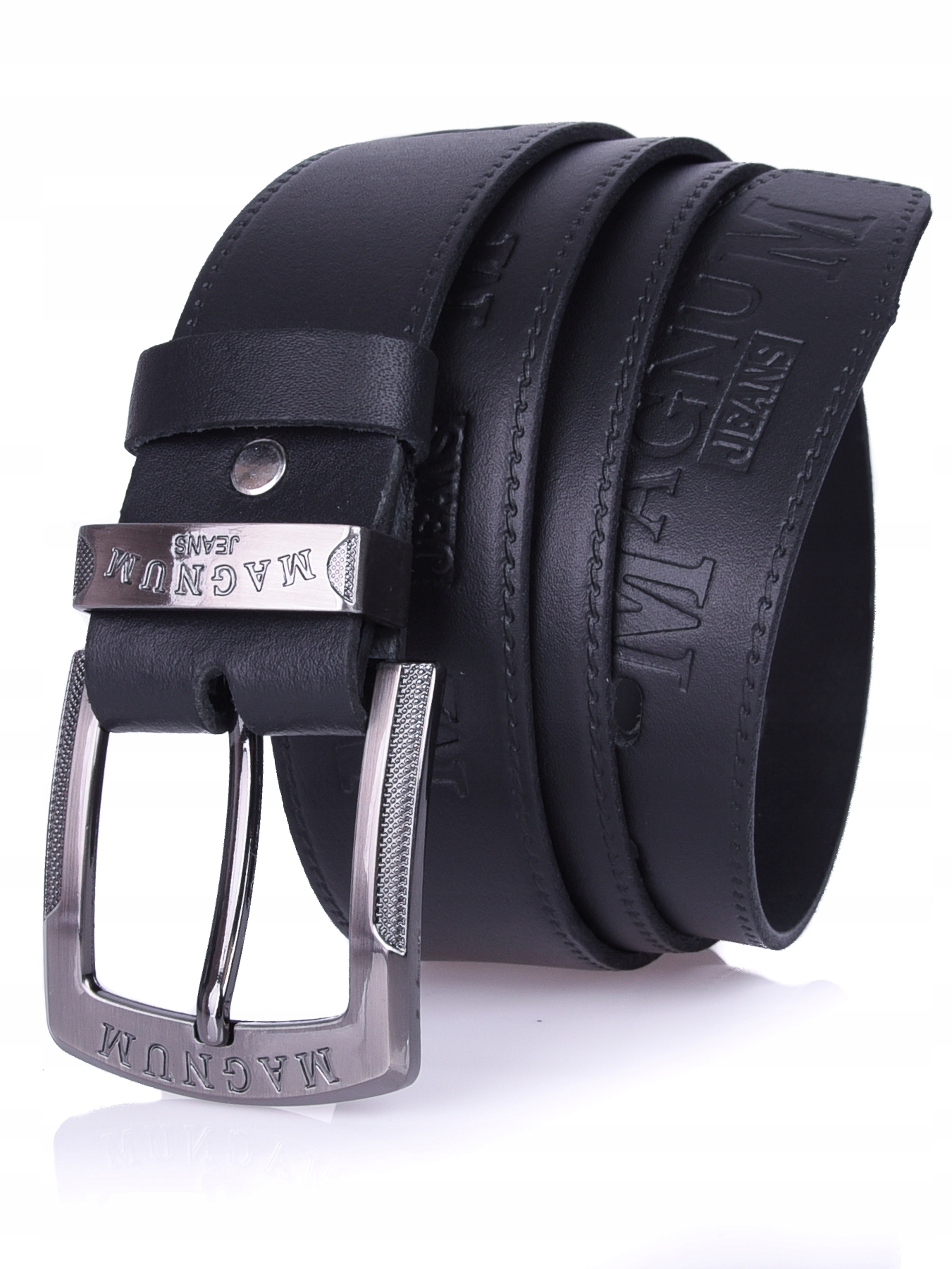 

Skórzany Pasek do spodni Magnum 4cm Jeans Czarny