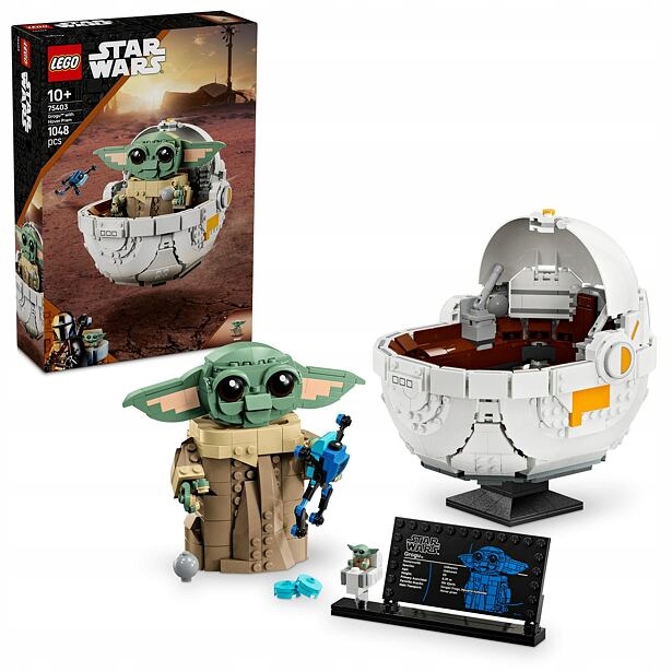 Lego Star Wars 75403 Grogu ve vznášejícím se kočárku