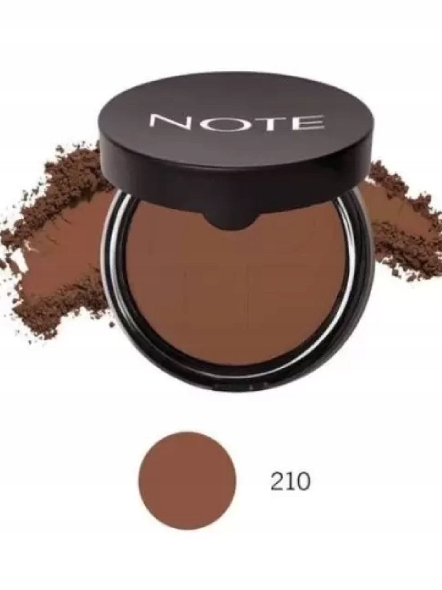 NOTE Luminous Silk Compact Powder puder w kompakcie 10g KOLOR 210 BRĄZ