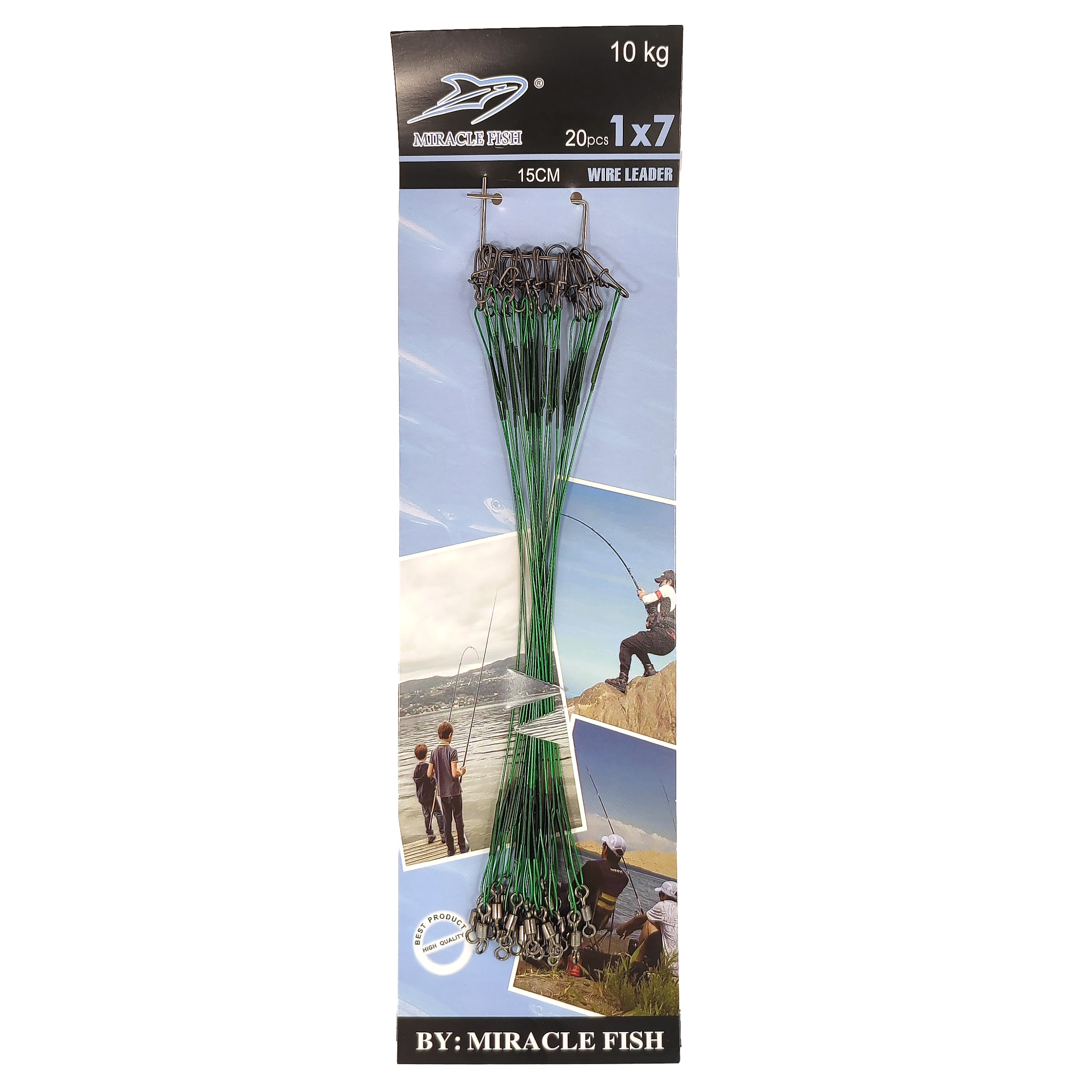 Przypony Stalowe Uzbrojone Zielone 15cm 10kg 20szt