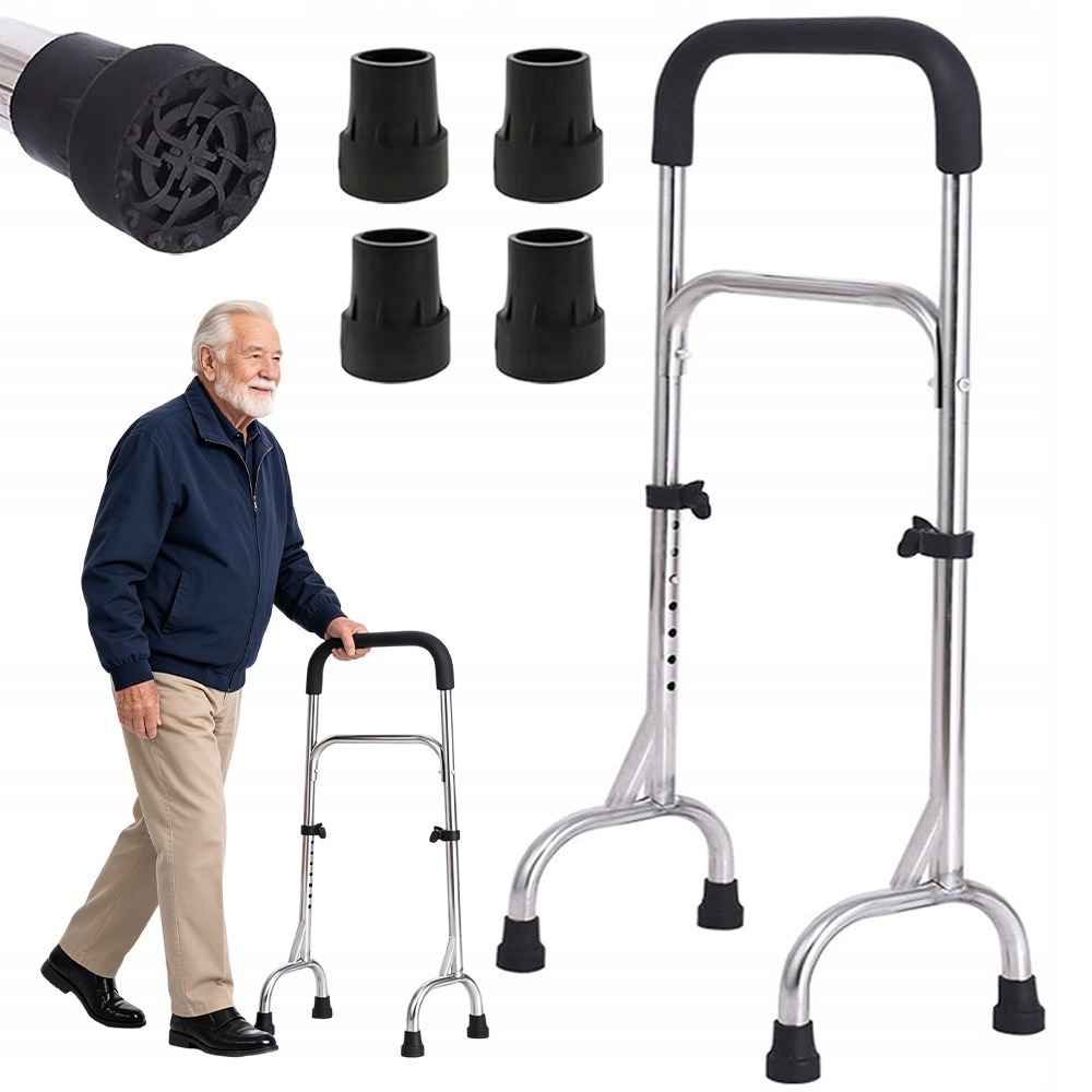 Balkonik Rehabilitacyjny 78–89CM, Udźwig 200KG Z 8 Podkładkami Gumowymi