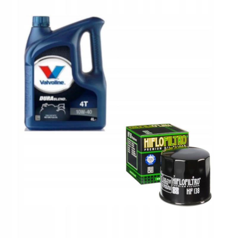 Olej Durablend 4T 10W40 4L Filtr Oleju HF138