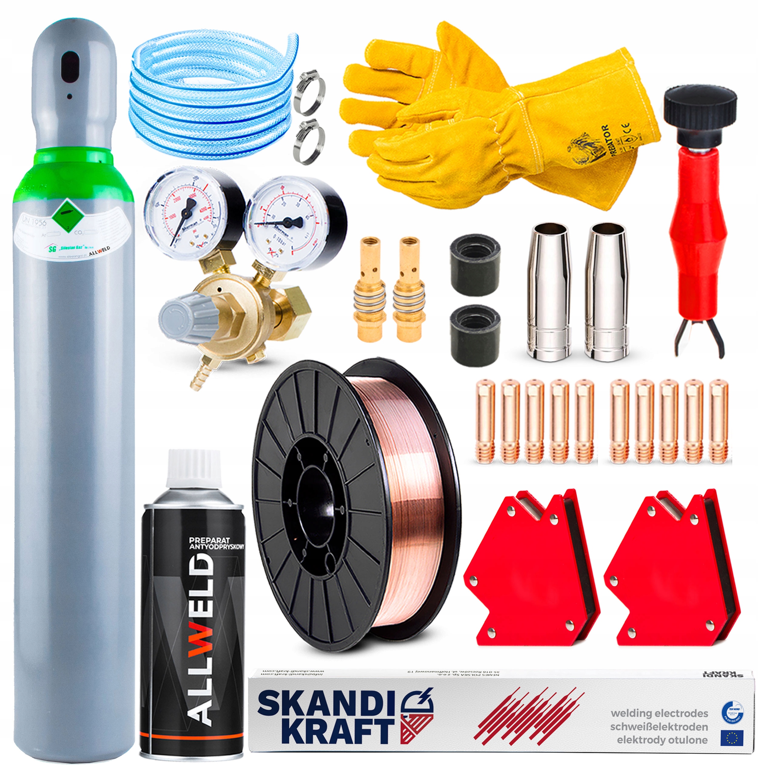 PÓŁAUTOMAT SPAWALNICZY IDEAL EXPERT MIG 215 SYNERGIA MMA TIG 200A 230V IGBT Prąd spawania 200 A