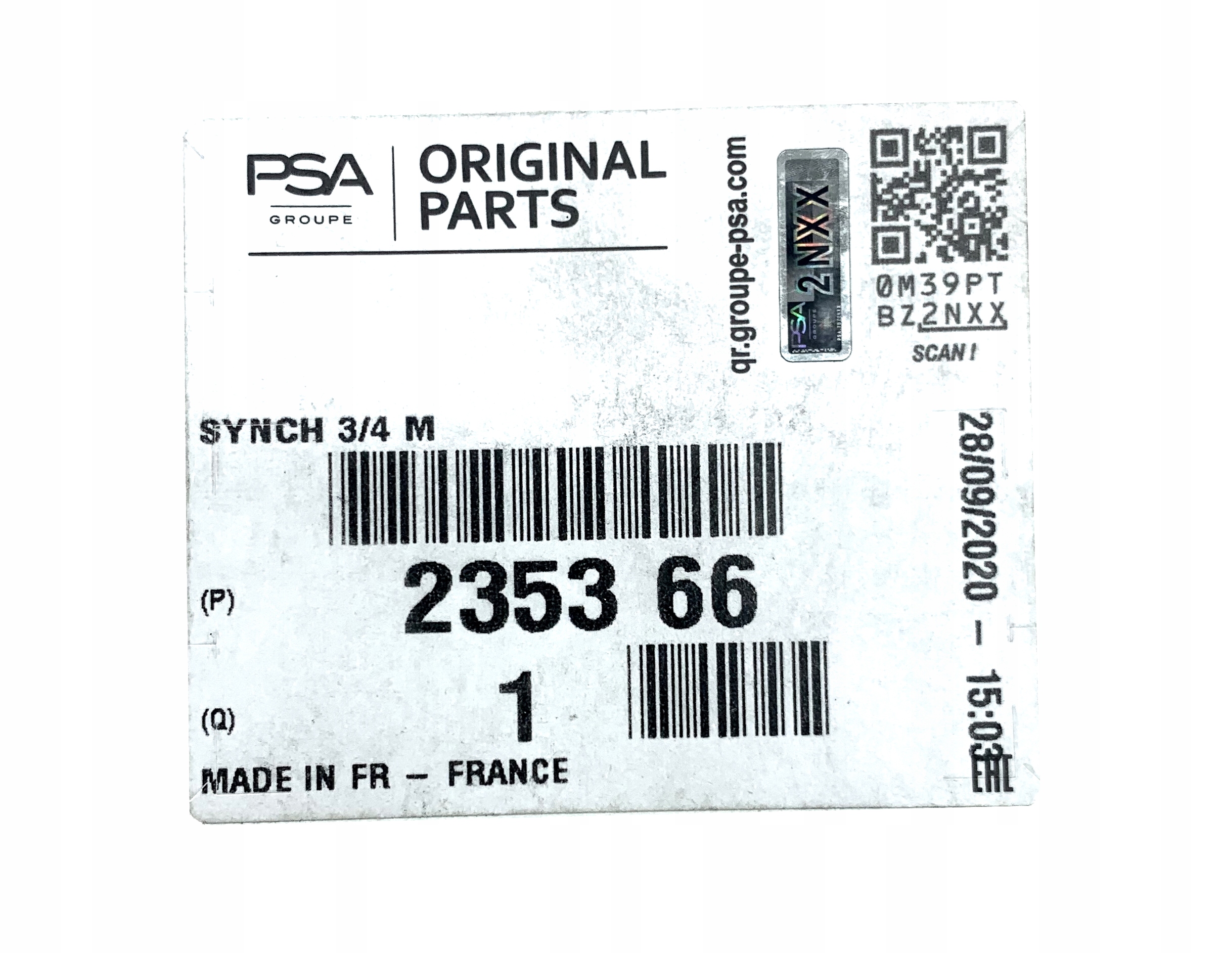 PRZESUWKA SYNCHRONIZATOR 3/4 B DUCATO JUMPER BOXER Rodzaj skrzyni Brak informacji