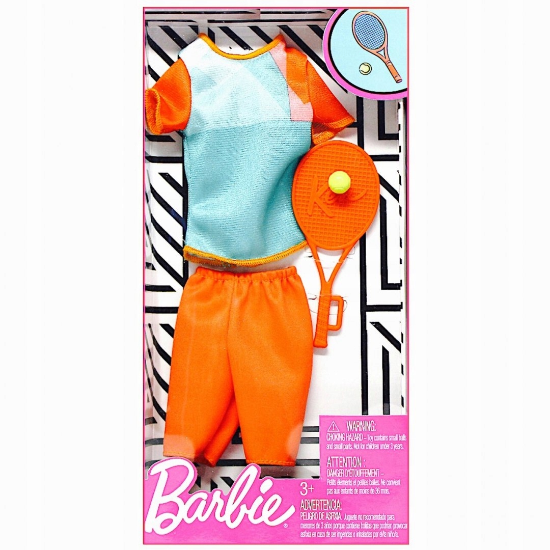 

Barbie Ken Kariera ubranko tenisisty.Tenis ziemny