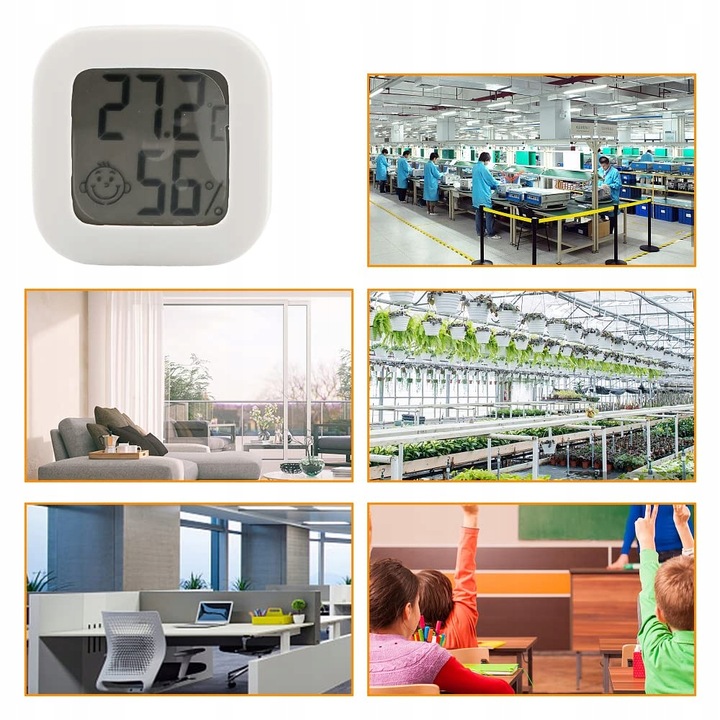 TERMOMETR ELEKTRONICZNY NIEZAWODNY CYFROWY HIGROMETR POKOJOWY STACJA POGODY Model TERMOMETR HIGROMETR