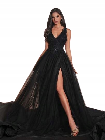 Shein Černé Šaty S Eklektickým Výstřihem V Xs 1KJ