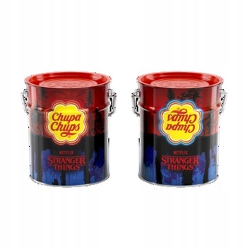 Levně 150 x 12 g Chupa chups Stranger Things lízátka Plechovka