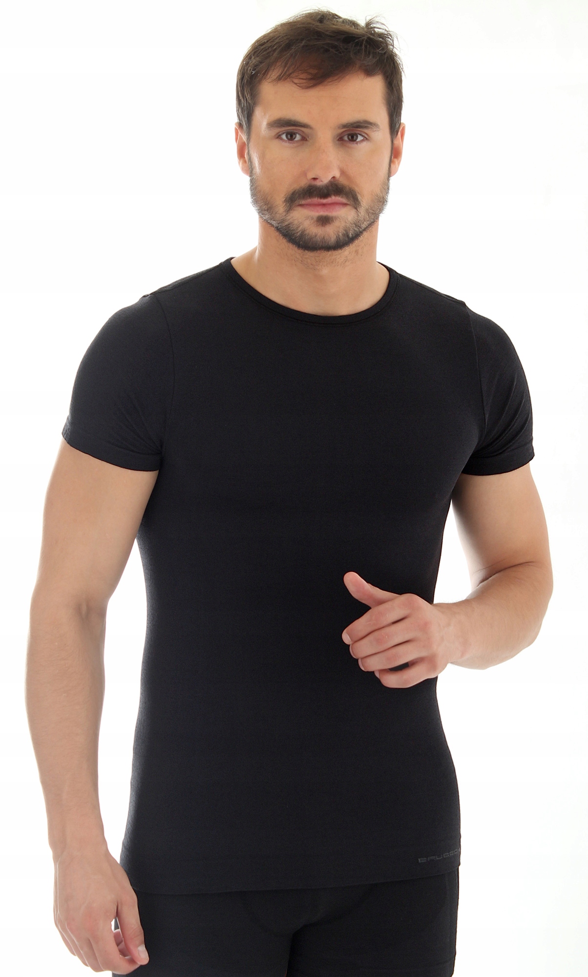 BRUBECK SS11030 koszulka męska termo WEŁNIANA - L Rozmiar L