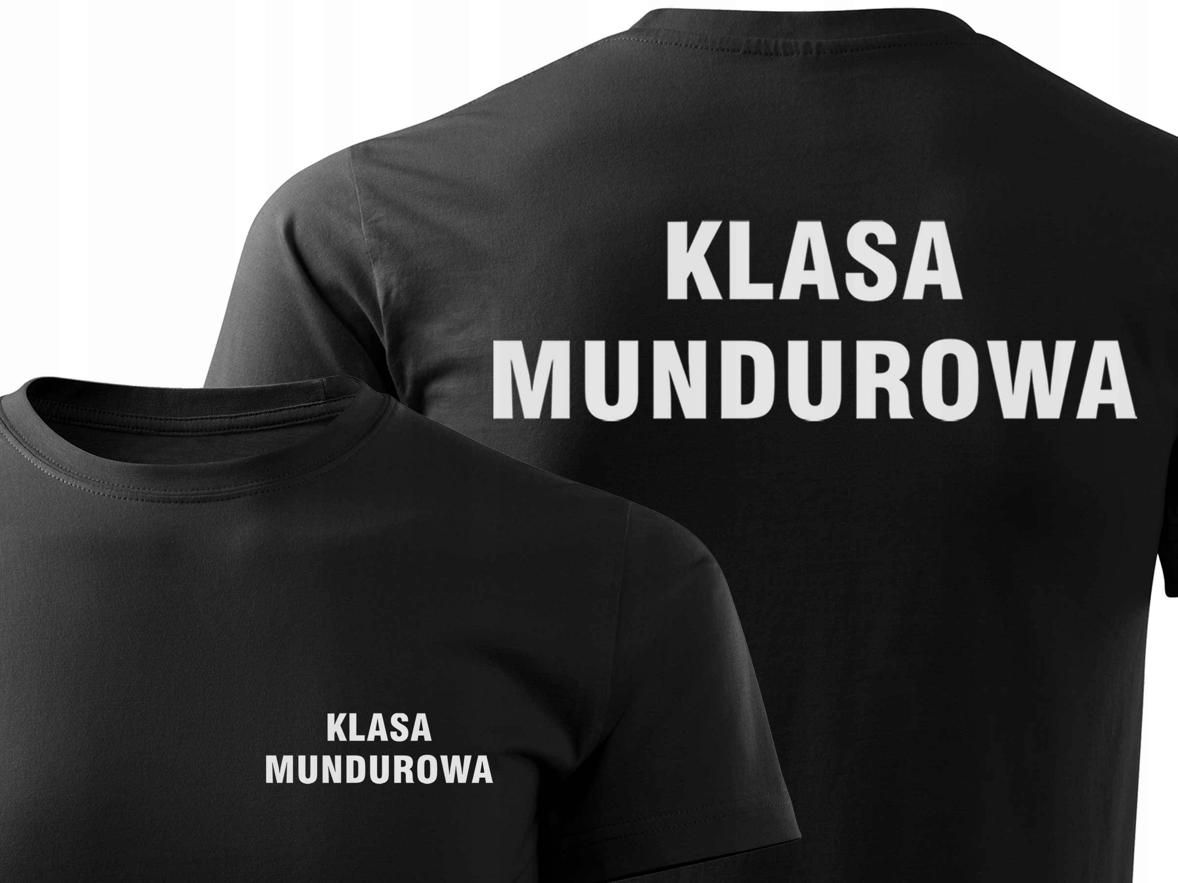 

Odblaskowy T-shirt do szkoły wzór Klasa Mundurowa