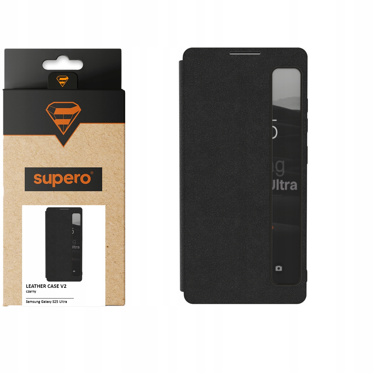 Etui z klapką Smart View do Samsung Galaxy S25 Ultra, skórzane, futerał