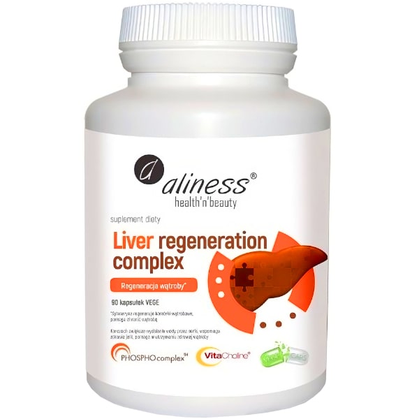 Suplement diety Aliness Liver regeneration complex 90 kapsułek ...