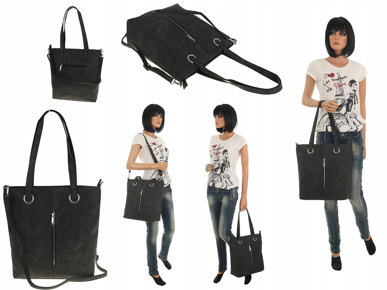 Torebka Damska torba listonoszka worek 1407 Styl miejski