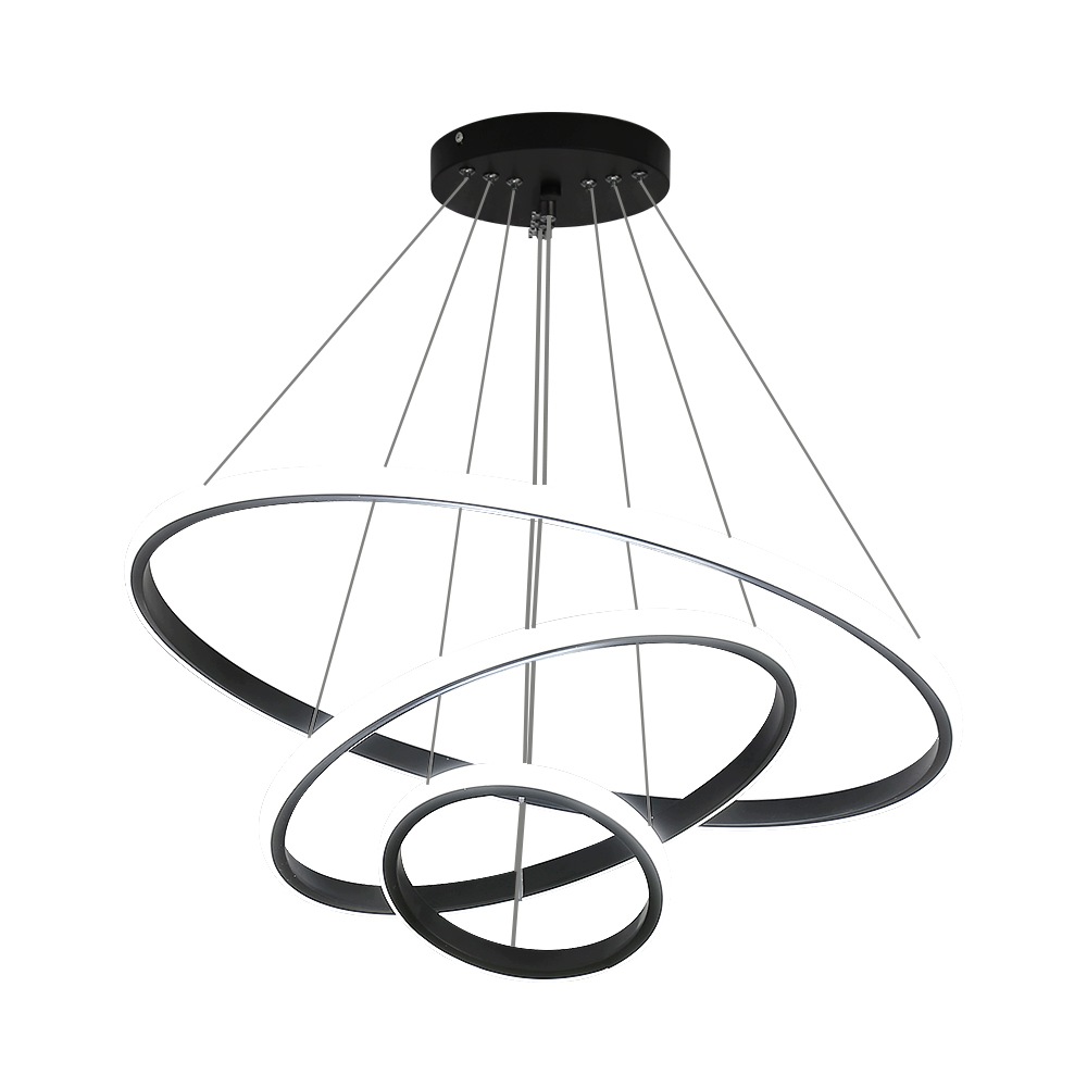 Led stropná lampa luster čierna moderná loft do obývačky s diaľkovým ovládaním 40W