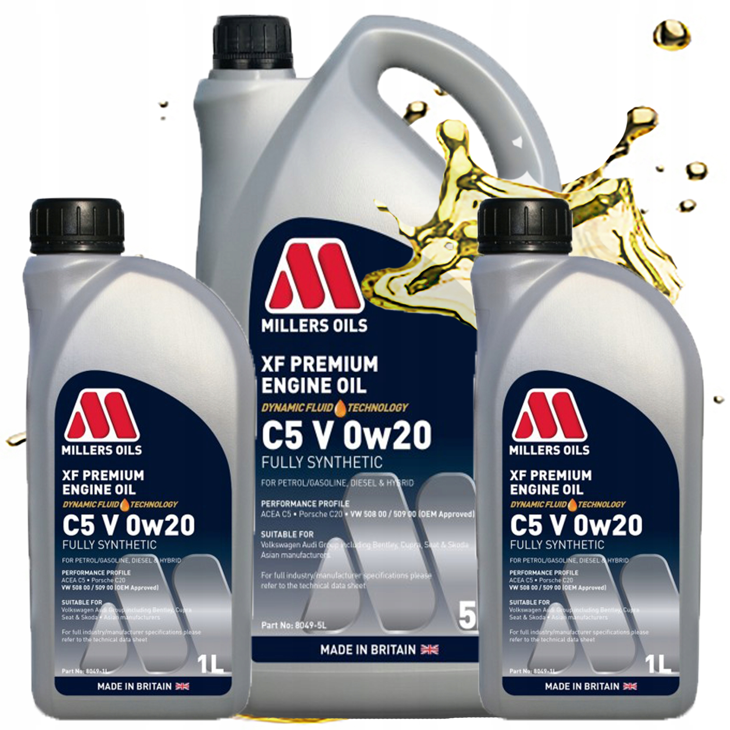 Syntetický Motorový Olej Millers Oils Xf Premium V Dft 0v20 508 509 00 7L