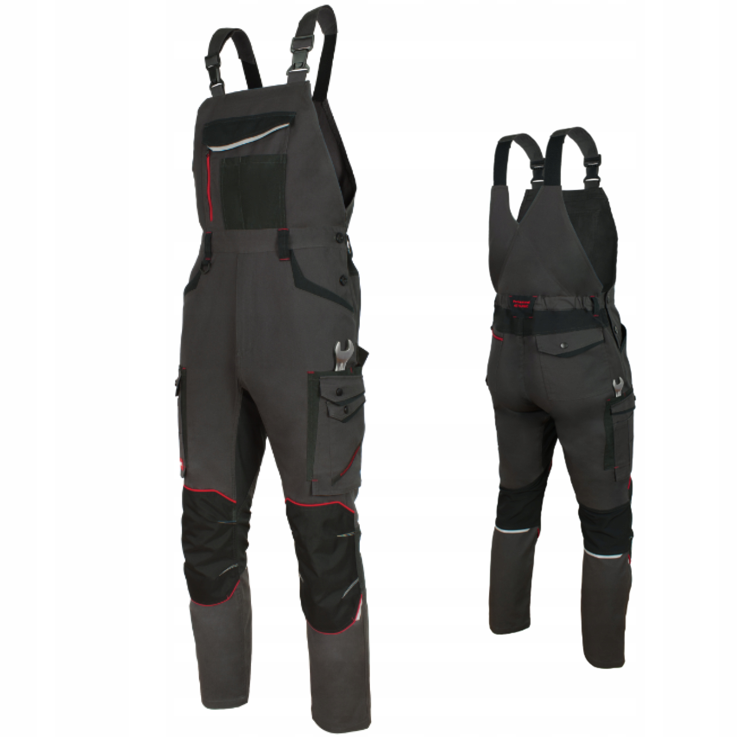 Spodnie robocze OGRODNICZKI męskie BHP ELASTYCZNE STRETCH MOCNE SLIM r. 58