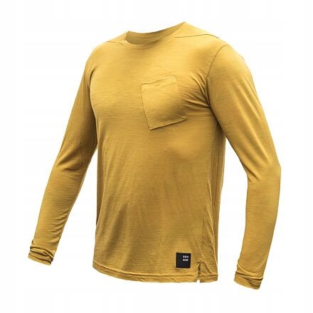 Sensor Merino Air traveller pánské triko dl.rukáv mustard velikost S