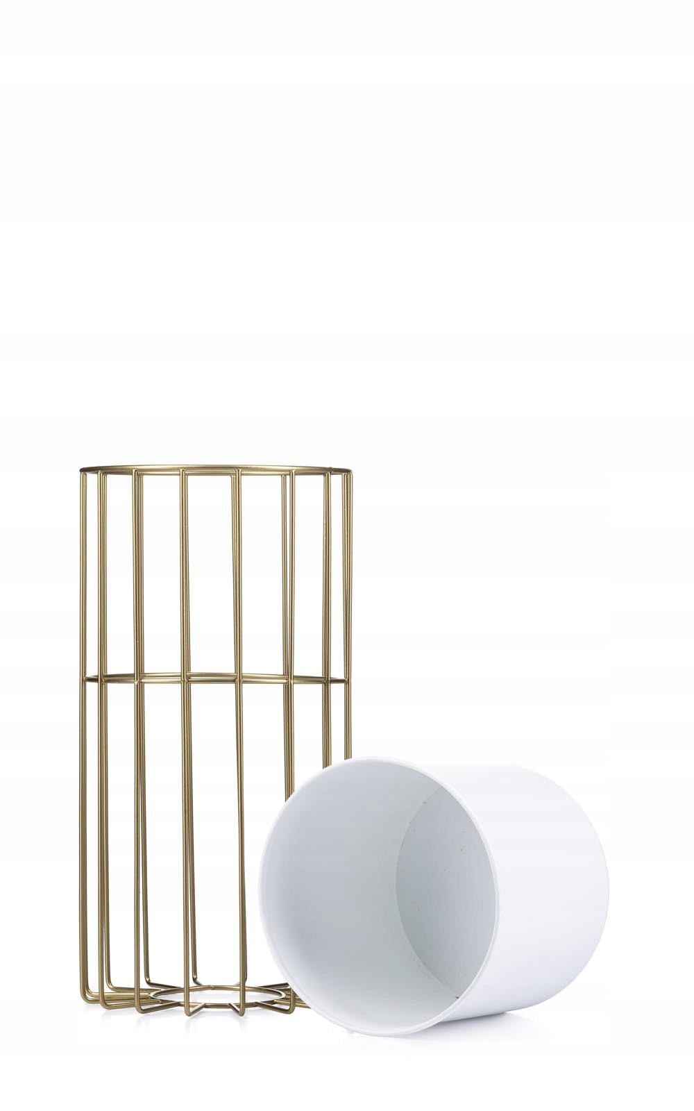 

Industrialny kwietnik stojący 42 cm złoto biały