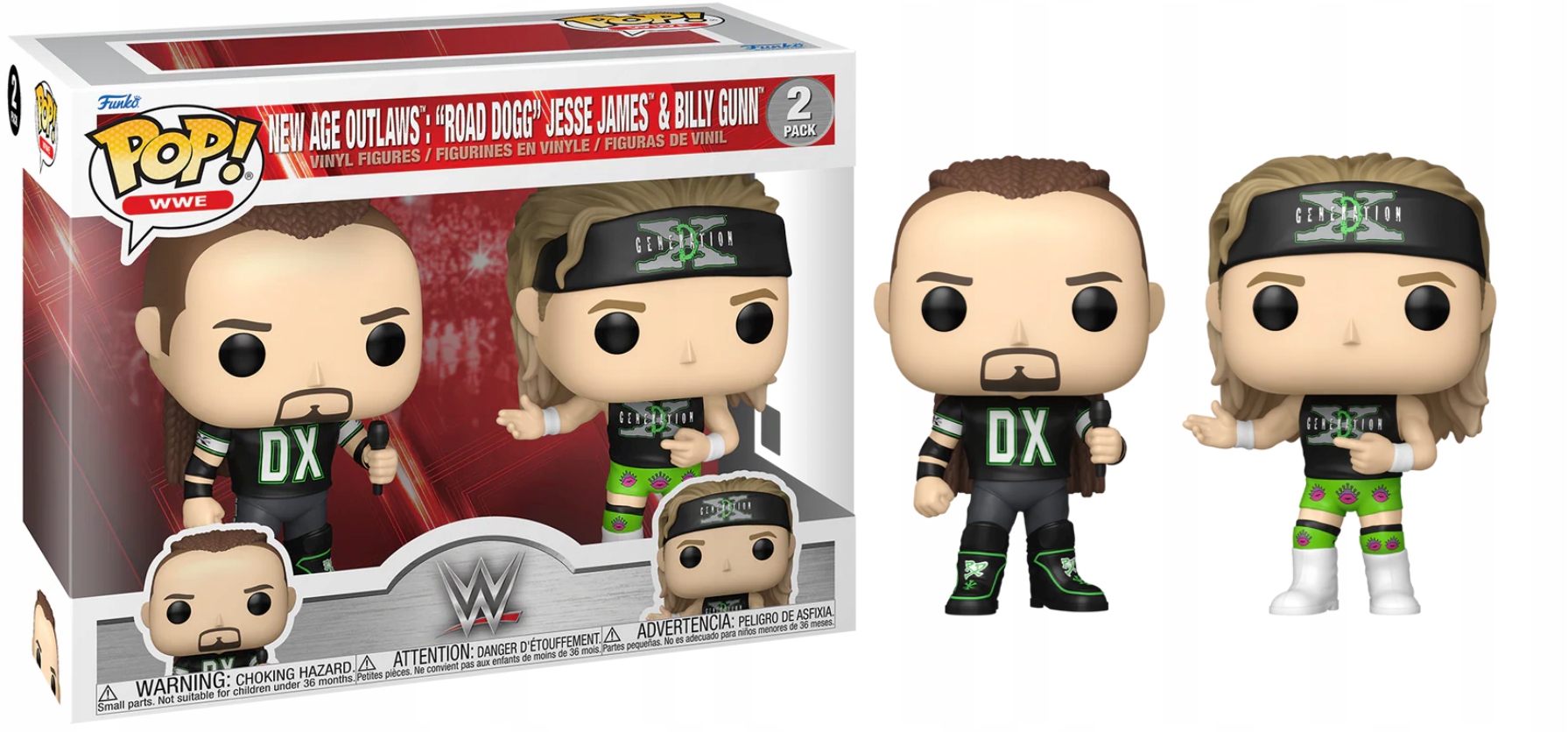 Funko Pop! Wwe 2 balení figurek New Age Outlaws Jesse James a Billy Gunn