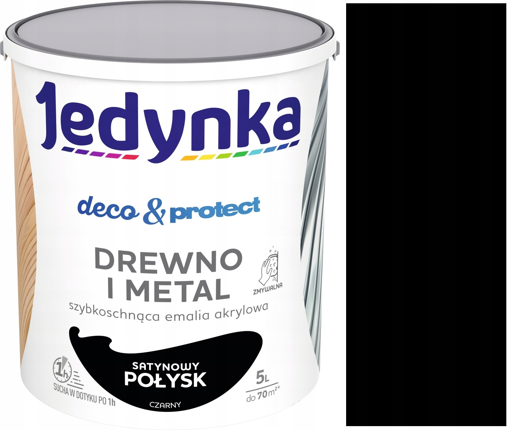 

Jedynka Deco&Protect Drewno Metal 5L Czarny