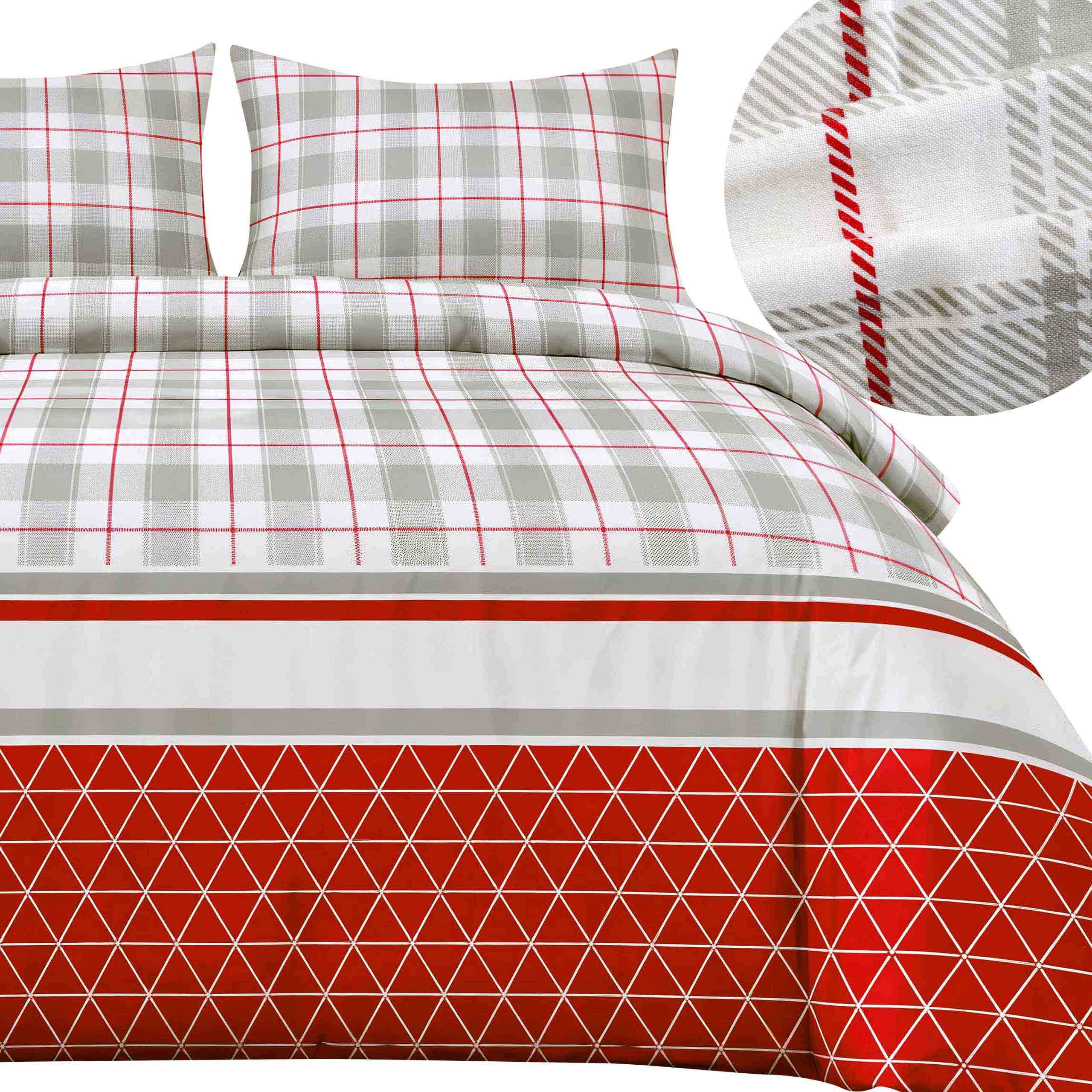 Pościel z flaneli flanela krata Darymex 160x200 bawełna 100% 31520/2
