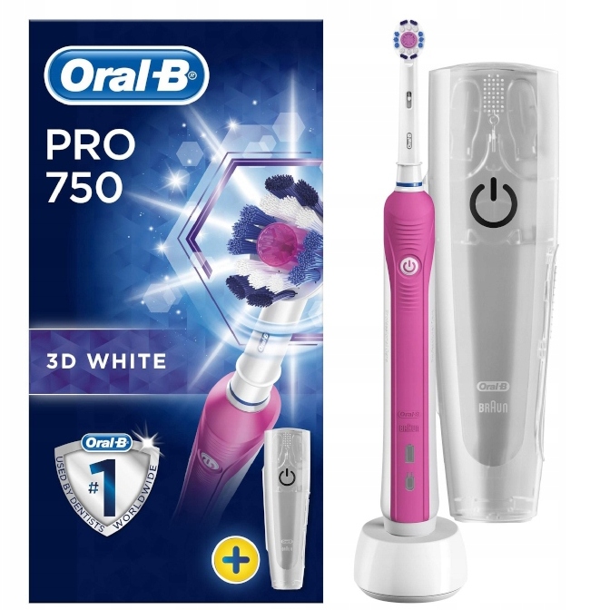 ELEKTRICKÁ ZUBNÁ KEFKA ORAL-B PRO 750 PINK PUZDRO