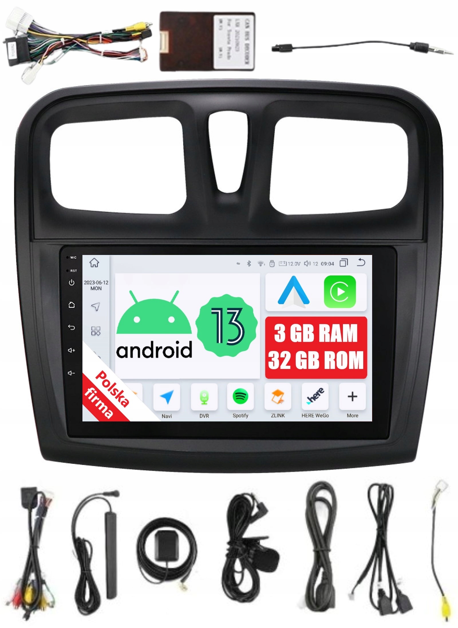 Nawigacja Radio 2DIN Android Dacia Logan Sandero 2 II