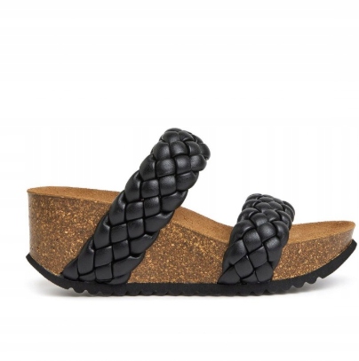 Pepe Jeans Nazouváky Casual Na Korkové Koturně Pletené Pásky Vel. 40 3_A