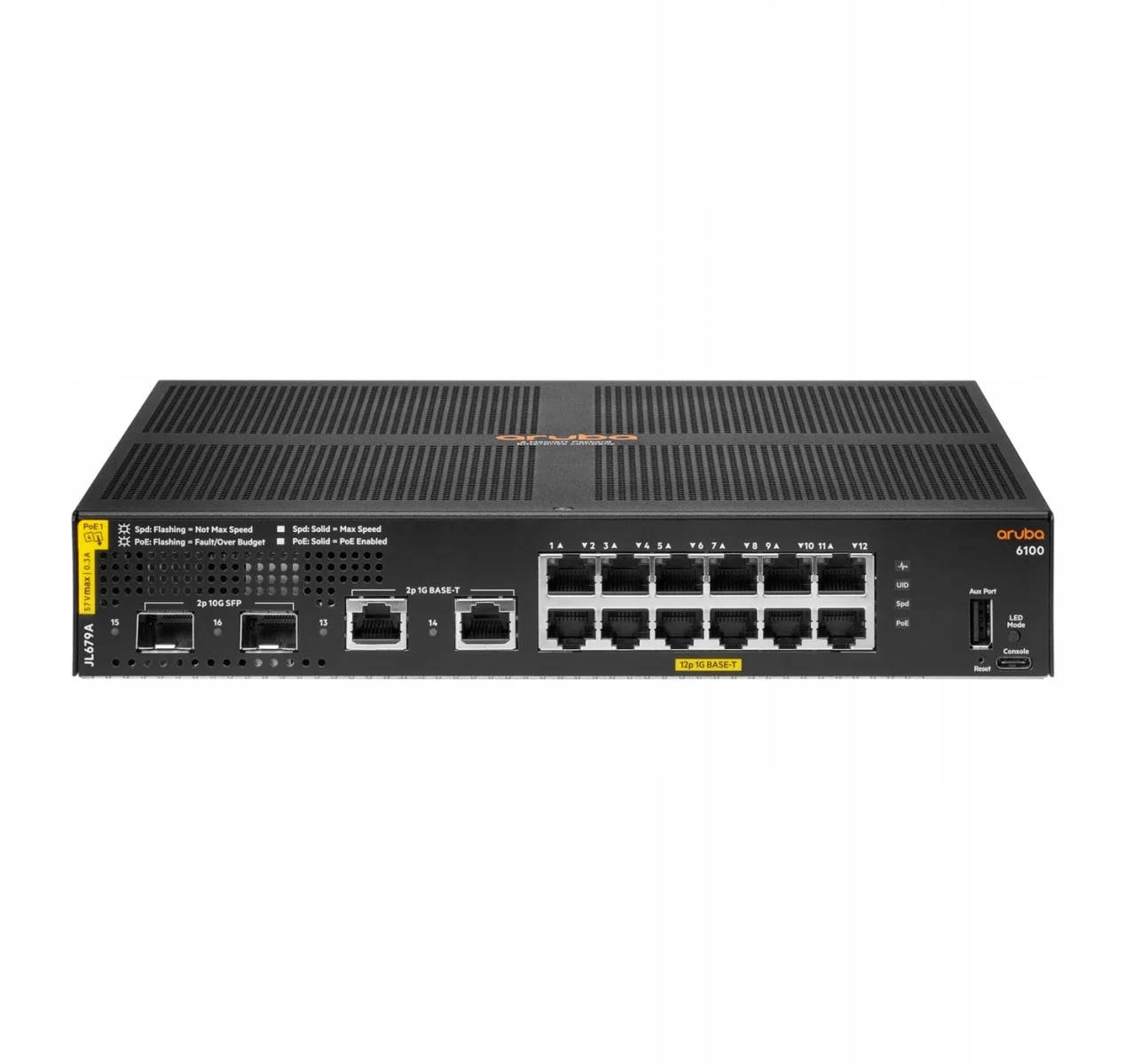 Spravovaný Switch Hpe Aruba 6100 12G 2SFP+ PoE+ 139W