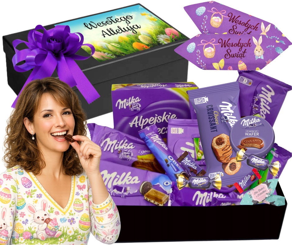 Levně Box dárková sada Milka Dárek na Velikonoce velikonoční balíček